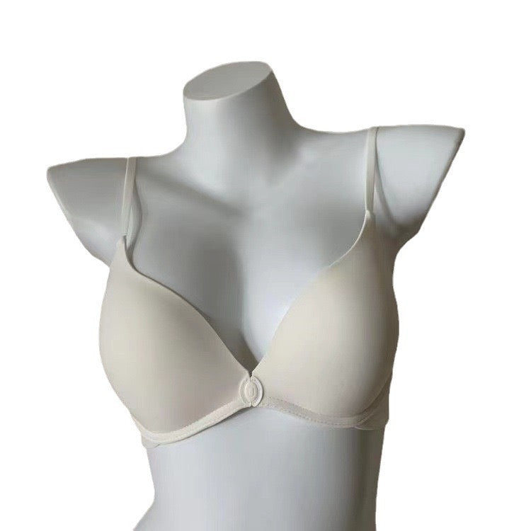 Caring for the front button, gathering underwear without any marks, small chest without empty cup, U-shaped large exposed back, beautiful back, summer ultra-thin plain bra